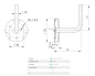 Preview: Edelstahl Handlaufträger zum Schweißen Handlaufhalter Wandhalter inkl. Abdeckrosette